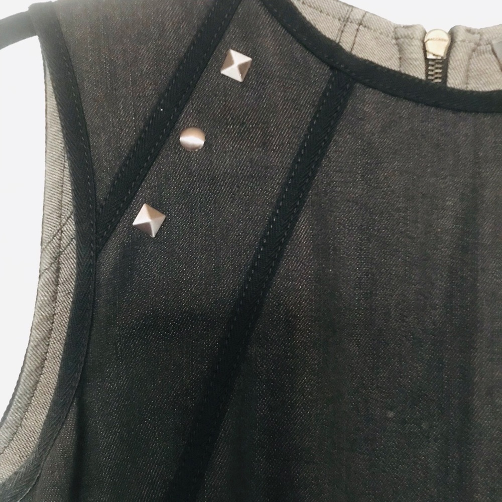 Great shift dress in black jeans material - Picture 3 of 6
